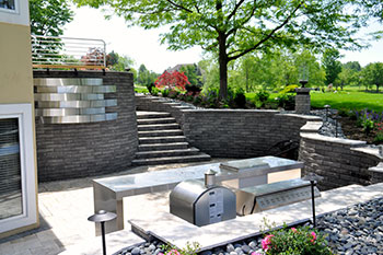 sunken patio and custom kitchen sunken patio and custom kitchen