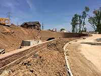 Terraced retaining wall construction Terraced retaining wall construction