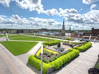 Rooftop Garden and Landscaping on the Roof of Skyline Plaza