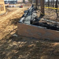 Construction of Masonry Reinforcement Retaining Wall Application Construction of Masonry Reinforcement Retaining Wall Application
