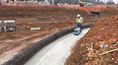 Bio-retention construction Bio-retention construction