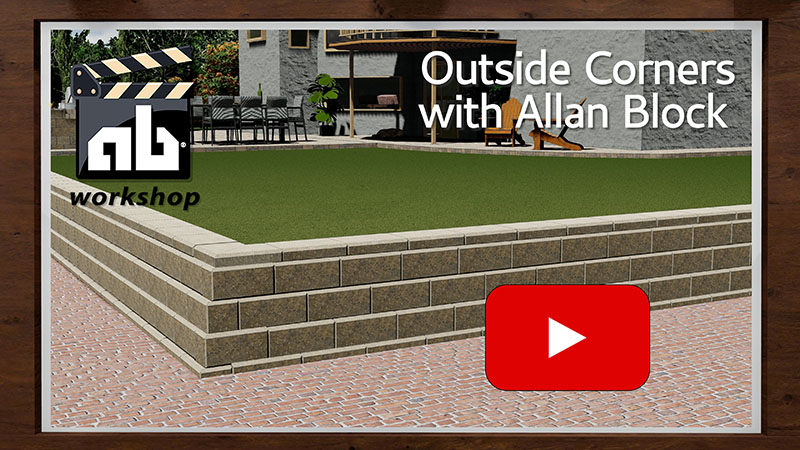  Installing Outside Corners with Retaining Wall blocks