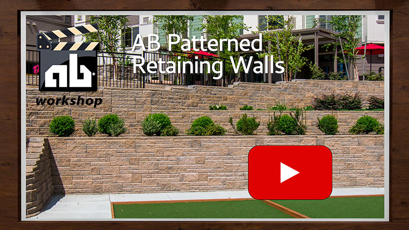 Allan Block Patterned Retaining Wall Install with Geogrid Reinforcement