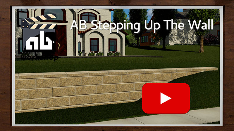 Build a Retaining Wall on a Slope by Stepping Up the Base Course